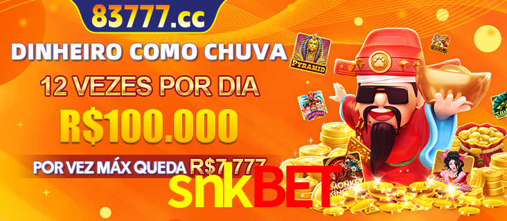 Banner do programa de recompensas Recomende para amigos do snkbet, detalhando os bônus por convidar amigos, com prêmios que chegam a R$288.888.
