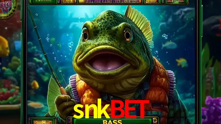 Personagem de peixe pescador do popular jogo de slot com tema de pescaria, uma das emocionantes opções de caça-níqueis para jogar e ganhar no cassino snkbet.