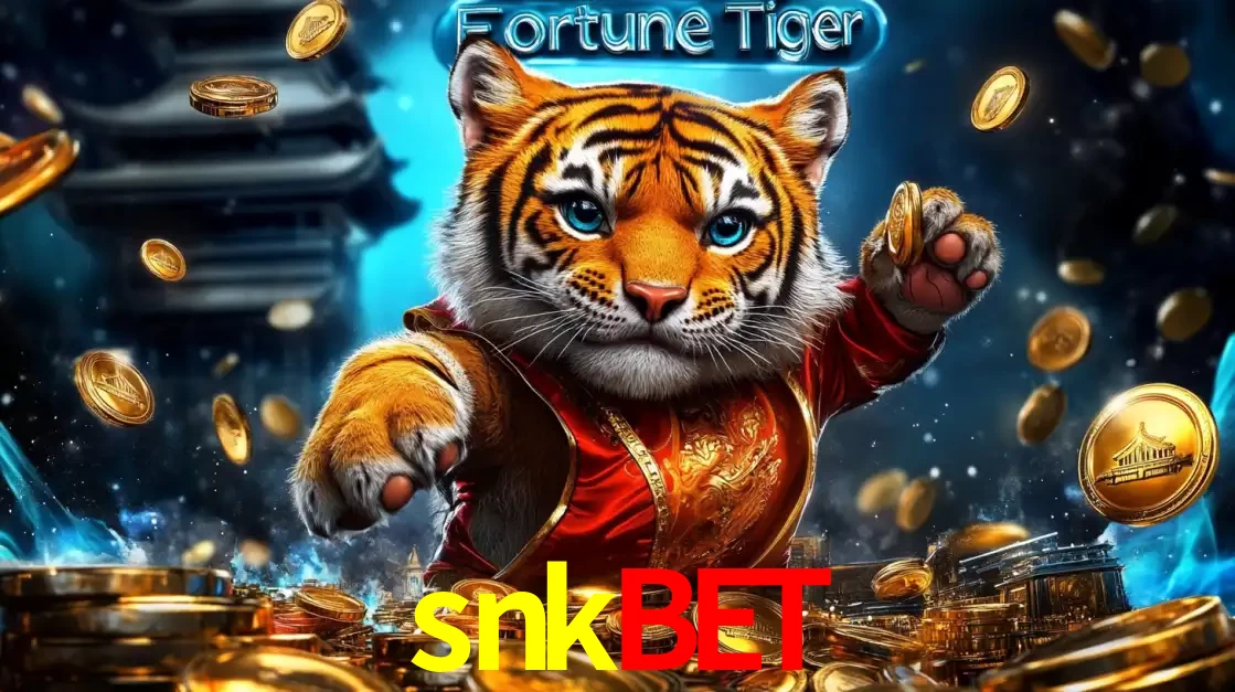 Imagem promocional do jogo de slot Fortune Tiger, com um tigre majestoso em traje tradicional cercado por uma fortuna em moedas de ouro, disponível agora no cassino snkbet.