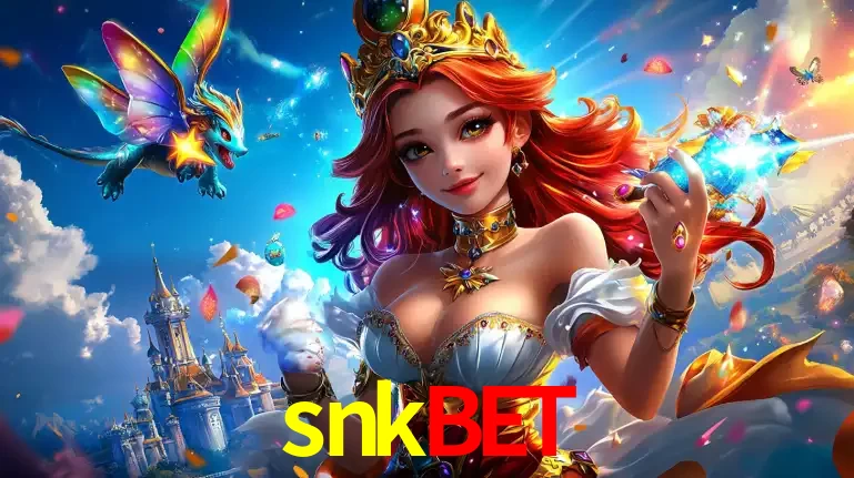 A princesa de um reino de fantasia mágico, com seu pequeno dragão, apresentando um mundo de prêmios encantados nos jogos de caça-níqueis do cassino snkbet.