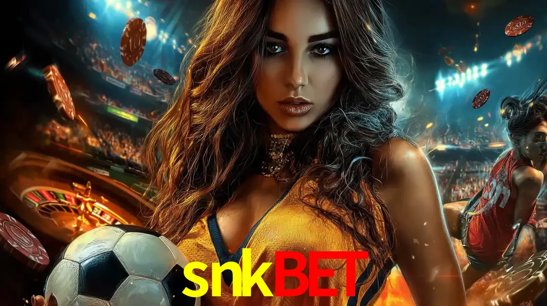 Mulher segurando uma bola de futebol em uma montagem que mistura a paixão esportiva com a emoção da roleta de cassino, tudo disponível na plataforma snkbet.